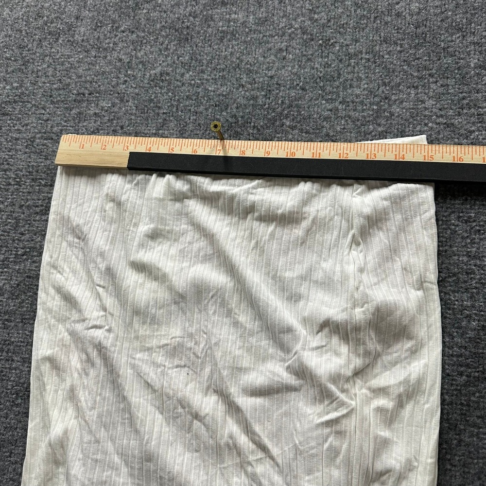 Zara Skirt Womens Size L White Tan Mesh Tie Dye Layered Ruched Ribbed New NWT